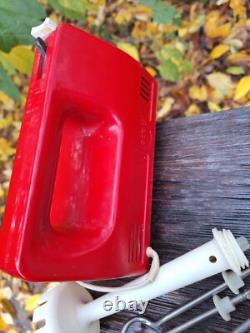 Vintage Soviet USSR Hand Mixer ROS (?) Red Retro Kitchen Decor Working