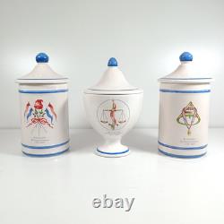 Vintage St Clement French Revolution Bicentennial Apothecary Canister Jars Set 3