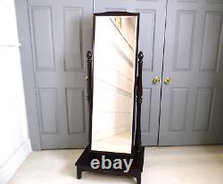 Vintage Stag Minstrel Cheval full floor dressing mirror Mahohany finish 1970s