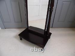 Vintage Stag Minstrel Cheval full floor dressing mirror Mahohany finish 1970s