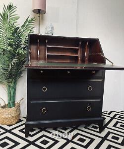 Vintage Stag Minstrel Mahogany Writing Bureau Desk Hideaway Desk