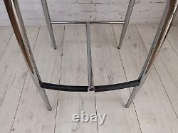 Vintage Stools Beech Chrome Mid Century Kitchen Bar Stools Retro Italian Design