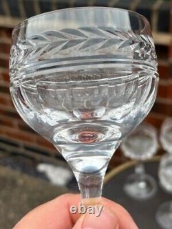 Vintage Stuart Crystal Arundel Hock Wine Glasses x 6