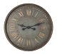 Vintage Style Grand Hotel Round Metal Iron Clock Glass Green Bronze 60cm