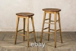 Vintage Style Oak Lab Stools Bar Stools Breakfast Bar Stools School Stools