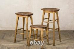 Vintage Style Oak Lab Stools Bar Stools Breakfast Bar Stools School Stools