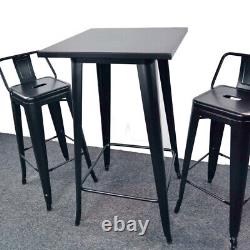 Vintage Tall Bar Table Breakfast Kitchen Bistro Patio Retro Coffee Dining Room
