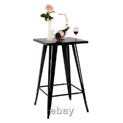 Vintage Tall Bar Table Breakfast Kitchen Bistro Patio Retro Coffee Dining Room