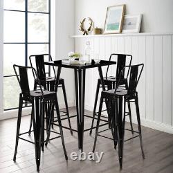 Vintage Tall Bar Table Breakfast Kitchen Bistro Patio Retro Coffee Dining Room