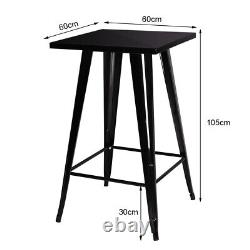 Vintage Tall Bar Table Breakfast Kitchen Bistro Patio Retro Coffee Dining Room