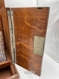 Vintage Tantalus Cabinet with Drawer and Tray, see description