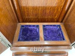 Vintage Tantalus Cabinet with Drawer and Tray, see description