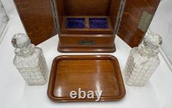 Vintage Tantalus Cabinet with Drawer and Tray, see description