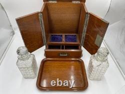 Vintage Tantalus Cabinet with Drawer and Tray, see description