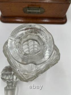 Vintage Tantalus Cabinet with Drawer and Tray, see description