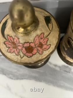 Vintage Tea Coffee Sugar Canisters Brass
