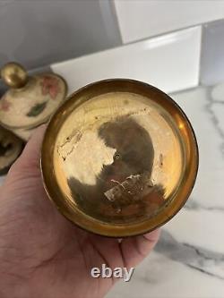 Vintage Tea Coffee Sugar Canisters Brass