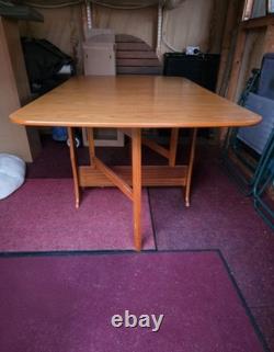 Vintage Teak Dining Kitchen Table Drop Leaf Retro Mid Century 60s 70s