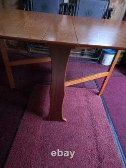Vintage Teak Dining Kitchen Table Drop Leaf Retro Mid Century 60s 70s