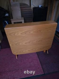 Vintage Teak Dining Kitchen Table Drop Leaf Retro Mid Century 60s 70s