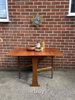 Vintage Teak Dining Table Mid Century Drop Leaf Gate Leg Retro 60s 70s