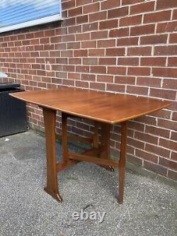 Vintage Teak Dining Table Mid Century Drop Leaf Gate Leg Retro 60s 70s