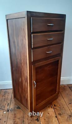 Vintage Teak Solent Furniture Kitchen Cabinet Cupboard Tallboy Chest of Drawers
