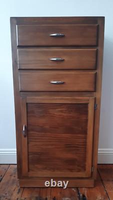 Vintage Teak Solent Furniture Kitchen Cabinet Cupboard Tallboy Chest of Drawers