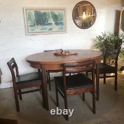 Vintage Teak Table And Four Chairs Extending Kitchen Dining Danish Retro G Plan