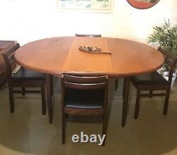Vintage Teak Table And Four Chairs Extending Kitchen Dining Danish Retro G Plan