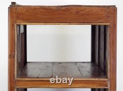 Vintage Teak Wood Rustic Kitchen Display Cabinet Cupboard (REF575)