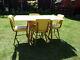 Vintage Teak & Yellow Melamine / Formica Dining Table +4 Chairs 1960s Nr Croydon