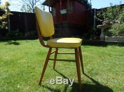 Vintage Teak & Yellow Melamine / Formica Dining Table +4 Chairs 1960s Nr Croydon