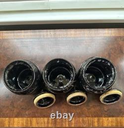 Vintage Tremar Kitchen Ware Pottery Bundle of 8 Black & white 70's Rare Colour