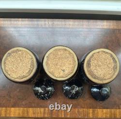 Vintage Tremar Kitchen Ware Pottery Bundle of 8 Black & white 70's Rare Colour