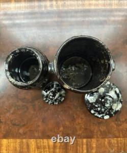 Vintage Tremar Kitchen Ware Pottery Bundle of 8 Black & white 70's Rare Colour
