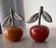 Vintage Two Cherry Bakelite Salt & Pepper Shakers 1940s Retro Kitchen Decor