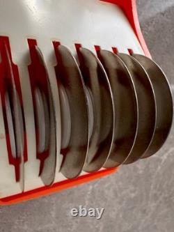Vintage USSR Space Age Spaghetti Maker Mid-Century Orange Plastic Kitchen Decor