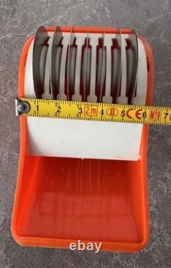 Vintage USSR Space Age Spaghetti Maker Mid-Century Orange Plastic Kitchen Decor