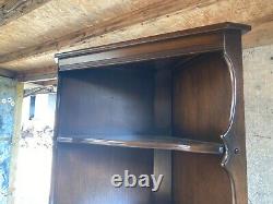 Vintage Vintage Ercol Old Colonial Brown Corner Unit Cabinet Shelves Cupboard