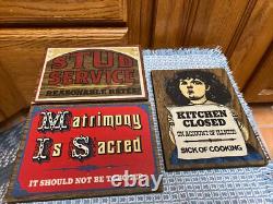 Vintage Wall Decoration wood sign home decor Kitchen Stud Matrimony 6x8