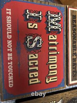 Vintage Wall Decoration wood sign home decor Kitchen Stud Matrimony 6x8