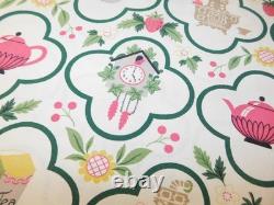 Vintage Waverly Tea Time Retro Kitchen Fabric Curtains Cuckoo Clocks Birds Fruit
