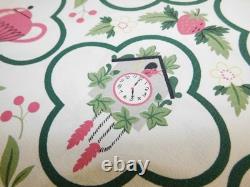 Vintage Waverly Tea Time Retro Kitchen Fabric Curtains Cuckoo Clocks Birds Fruit