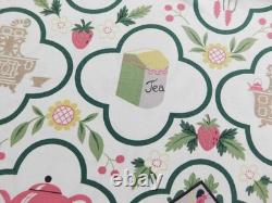 Vintage Waverly Tea Time Retro Kitchen Fabric Curtains Cuckoo Clocks Birds Fruit