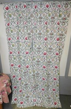 Vintage Waverly Tea Time Retro Kitchen Fabric Curtains Cuckoo Clocks Birds Fruit