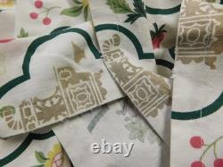 Vintage Waverly Tea Time Retro Kitchen Fabric Curtains Cuckoo Clocks Birds Fruit