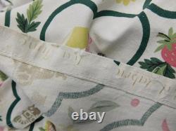 Vintage Waverly Tea Time Retro Kitchen Fabric Curtains Cuckoo Clocks Birds Fruit