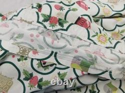 Vintage Waverly Tea Time Retro Kitchen Fabric Curtains Cuckoo Clocks Birds Fruit