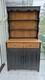Vintage Welsh Dresser 1970s Solid Wood Two Tone Farmhouse Kitchen Cabinet